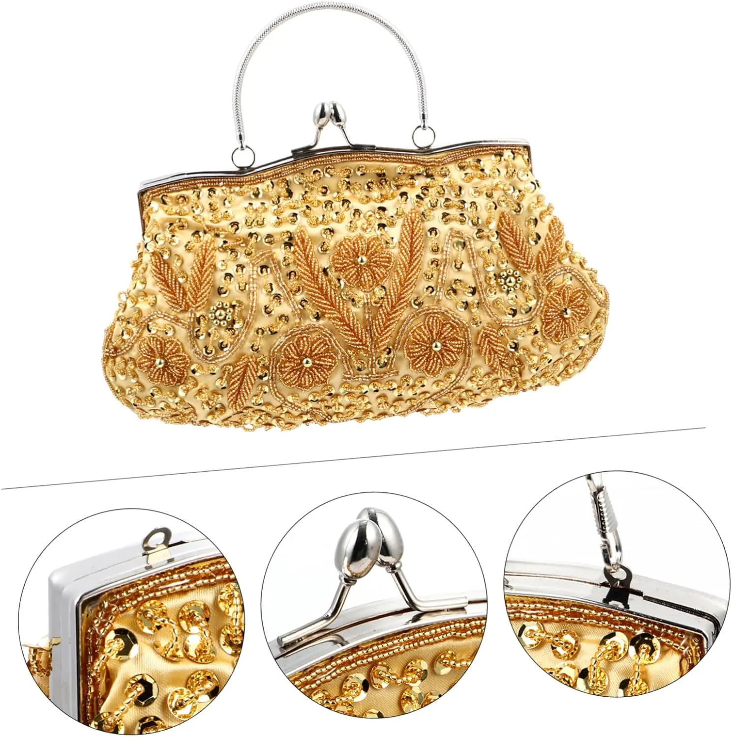 1pc Dinner Bag Prom Women Purse Ladies Shoulder Bags Ladies Bags Bride Tote Bag Floral Purses for Women