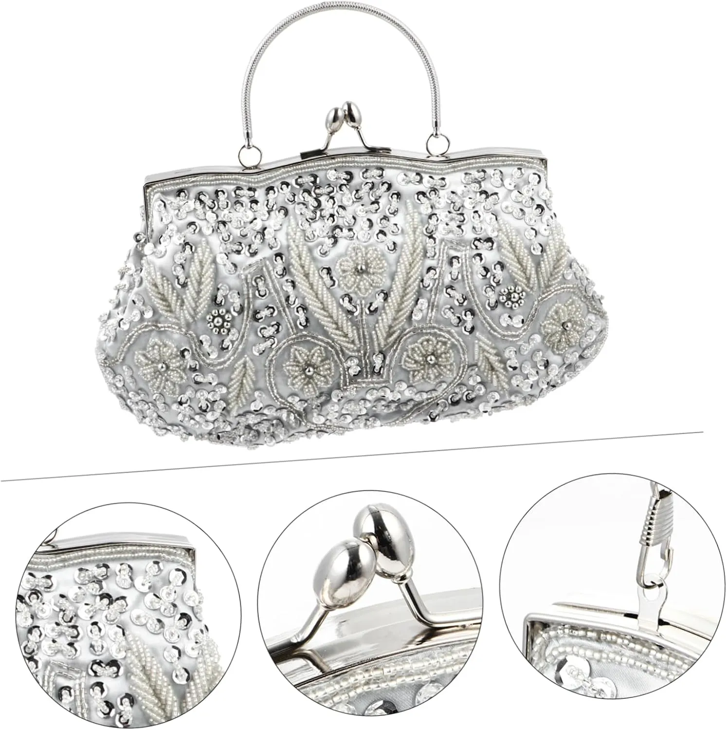 1pc Dinner Bag Prom Women Purse Ladies Shoulder Bags Ladies Bags Bride Tote Bag Floral Purses for Women