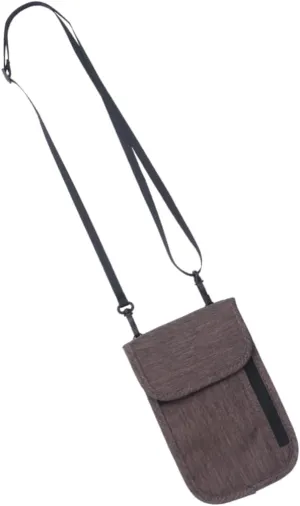 1Pc Multifunctional Travel Portable Halter Passport Bag Lightweight Crossbody Certificates Pouch for Cards and Essentials Coffee Color