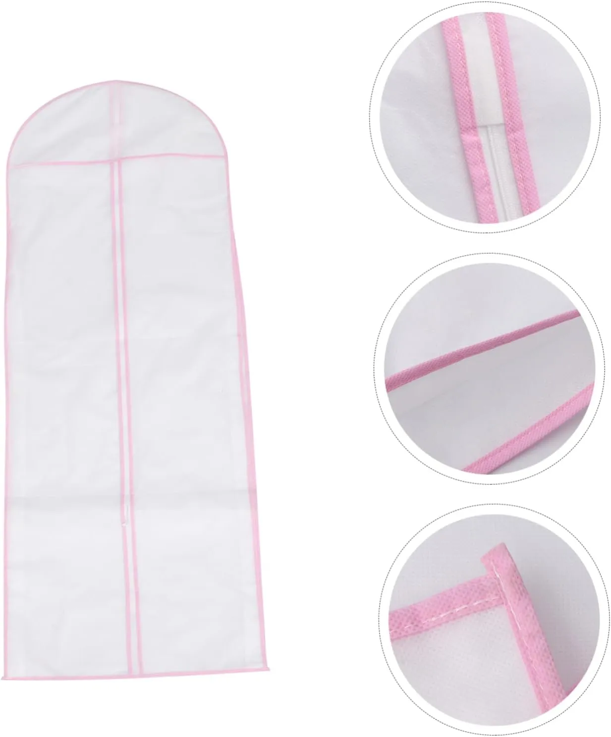 1Pc Nonwoven Wedding Dress Cover Bridal Garment Bag for Gown Protection Long Edge for Home Travel Storage Keeps Wedding Dresses Safe