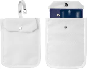 2Pack Travel Wallet with Hidden Safe Pocket, Passport Wallet, Credit Cards and Travel Documents, Money Belt for Travel Women and Men Hidden (White)