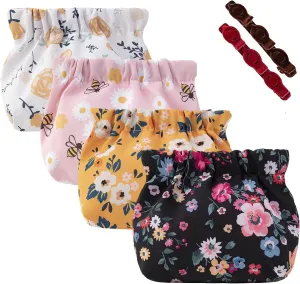 4Pack Treadcrck Portable Mini Storage Bag, Portable Mini Storage Bag for Purse, Mini Portable Storage Bags, No Zipper Self-Closing Mini Makeup Bag Organizer (4pcs B)