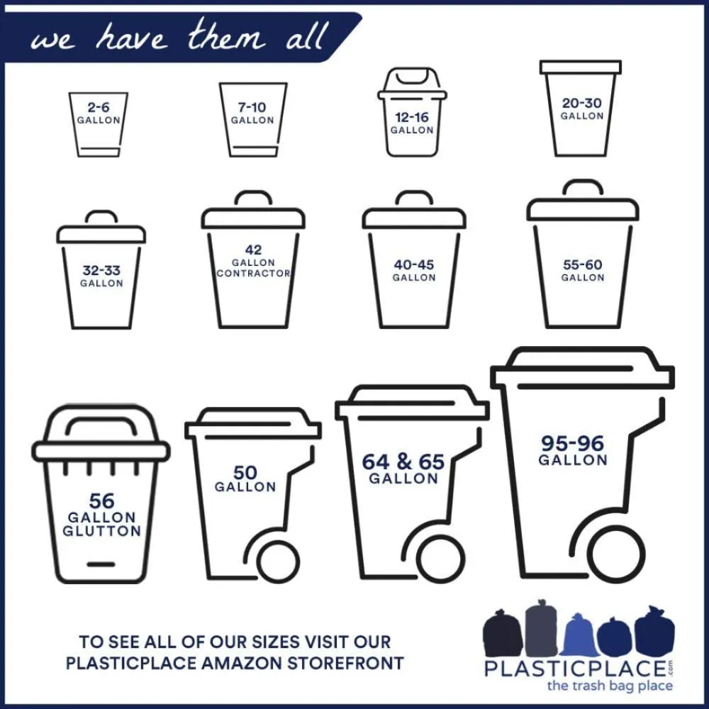 5 Gallon Drawstring Bags - 0.9 Mil - 100/Case