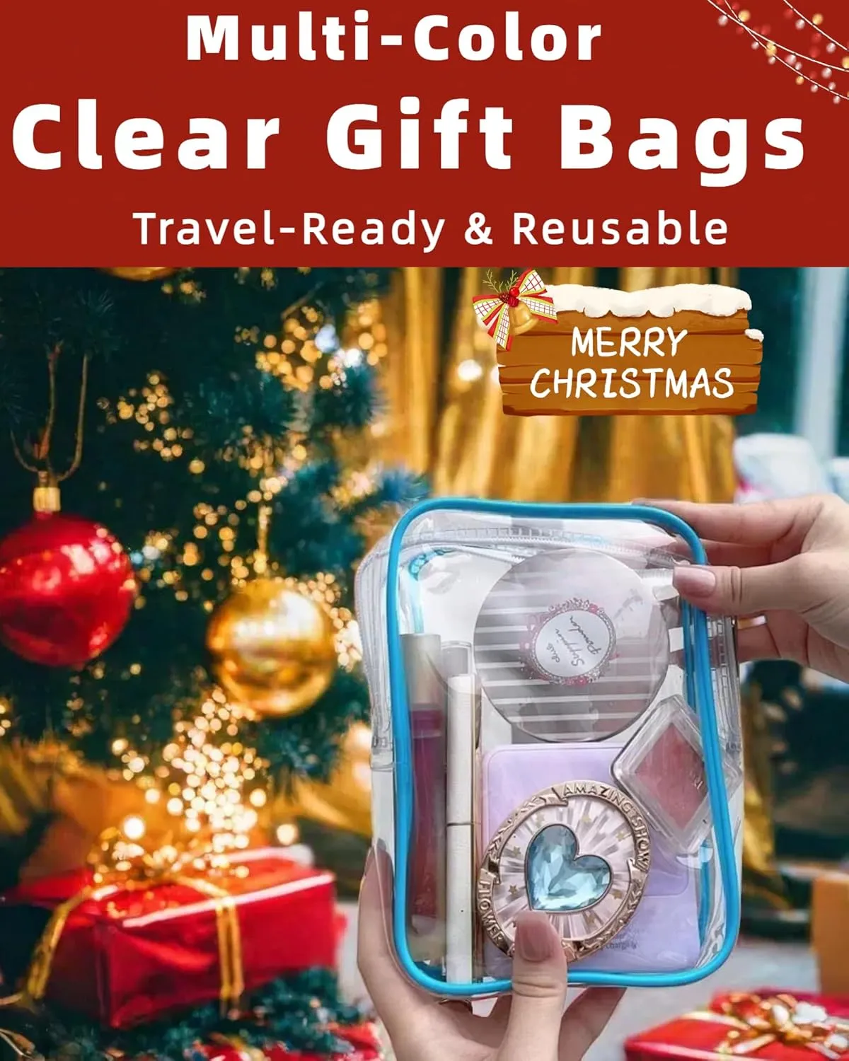 5 Pack TSA Approved Toiletry Bag, Airplane Travel Essentials for Long Flight Flying European International Must Haves Small Quart Size Makeup Zipper Pouch for Women Men Toiletries Liquids Clear