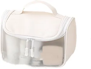 ALEJON Cosmetic Bag Portable Large Capacity Portable Clear Toiletry Bag Travel Cosmetics Storage Bag