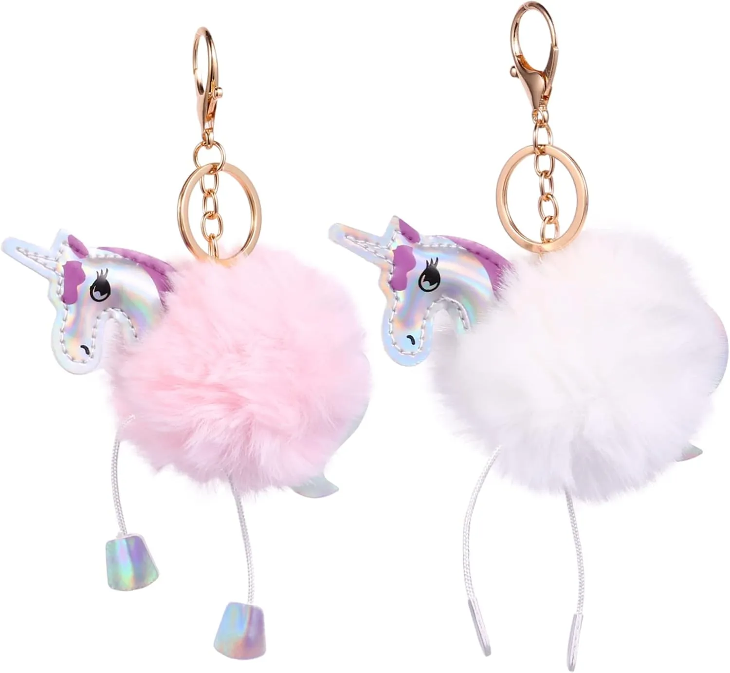 Alipis 1Set Plush Unicorn Keychain Cute Bag Pendants Soft Key Chains for Car Keys Handbags and Creative Family and Friends