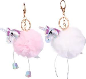 Alipis 1Set Plush Unicorn Keychain Cute Bag Pendants Soft Key Chains for Car Keys Handbags and Creative Family and Friends