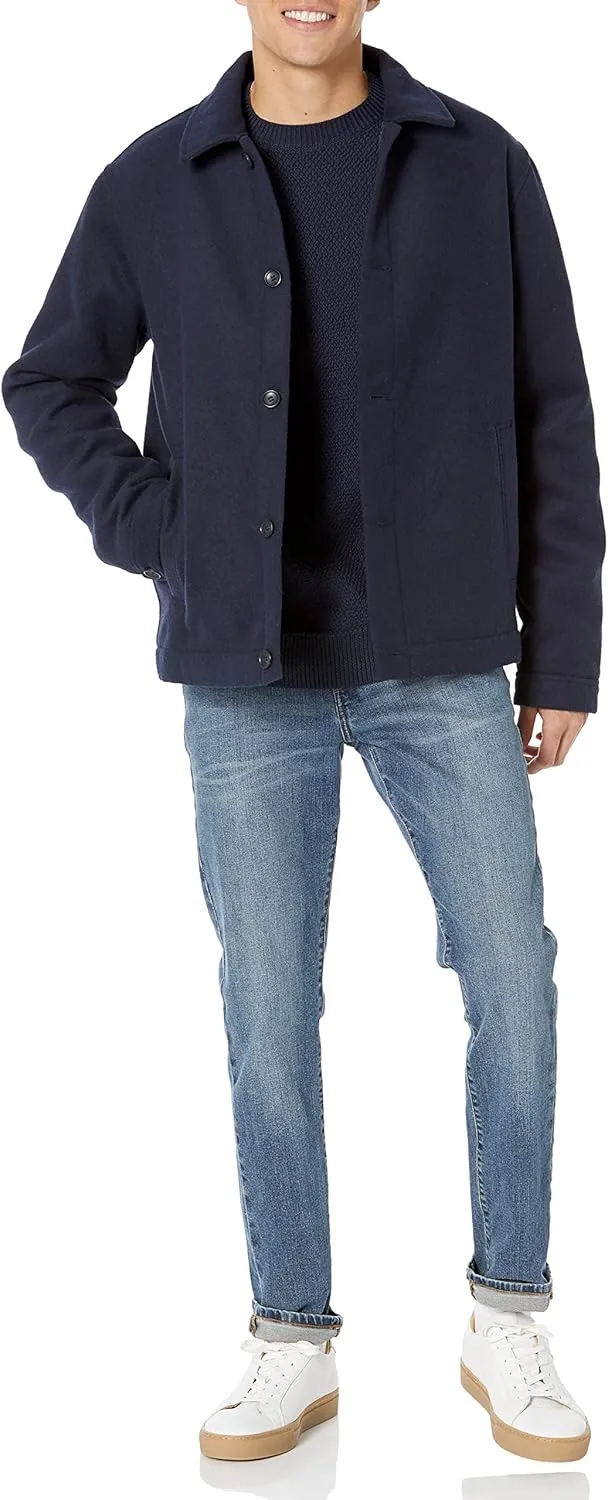 Amazon Essentials Men's Wool Bomber Jacket (Available in Big & Tall)
