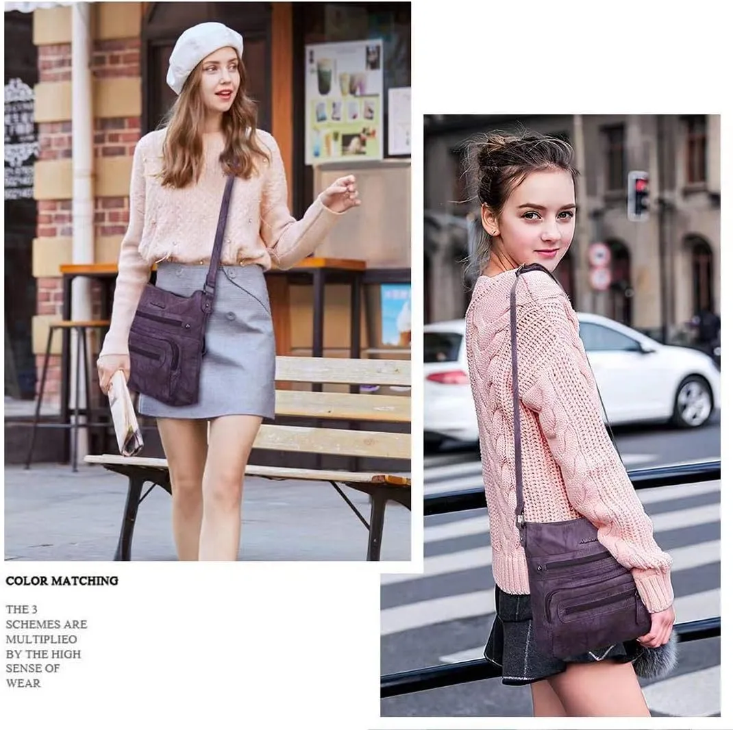 Angel Barcelo Crossbody Bags for Women,Ultra Soft Leather Purses for Women