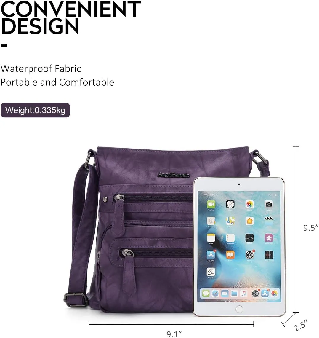 Angel Barcelo Crossbody Bags for Women,Ultra Soft Leather Purses for Women