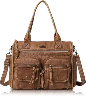 Angelkiss Purses and Handbag for Women Soft Leather Hobo Bags Satchel Shoulder Bags Ladies Tote Crossbody Bag