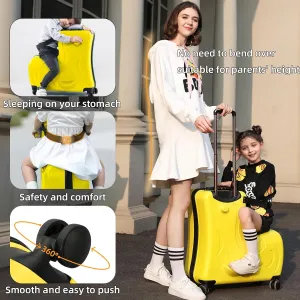 AOWEILA All-in-One Baby Travel Carrier & Ride-On Suitcase  Stroller Replacement with Safe Harness & Easy Pull Handle