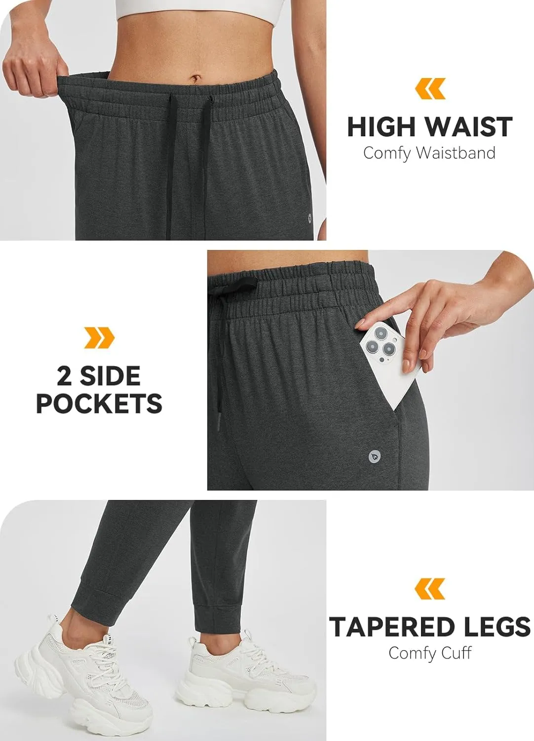 baleaf Women's Joggers Pants Ultra Soft Comfy Sweat Pants Running Athletic Lounge Relaxed Fit Tapered Leg with Pockets