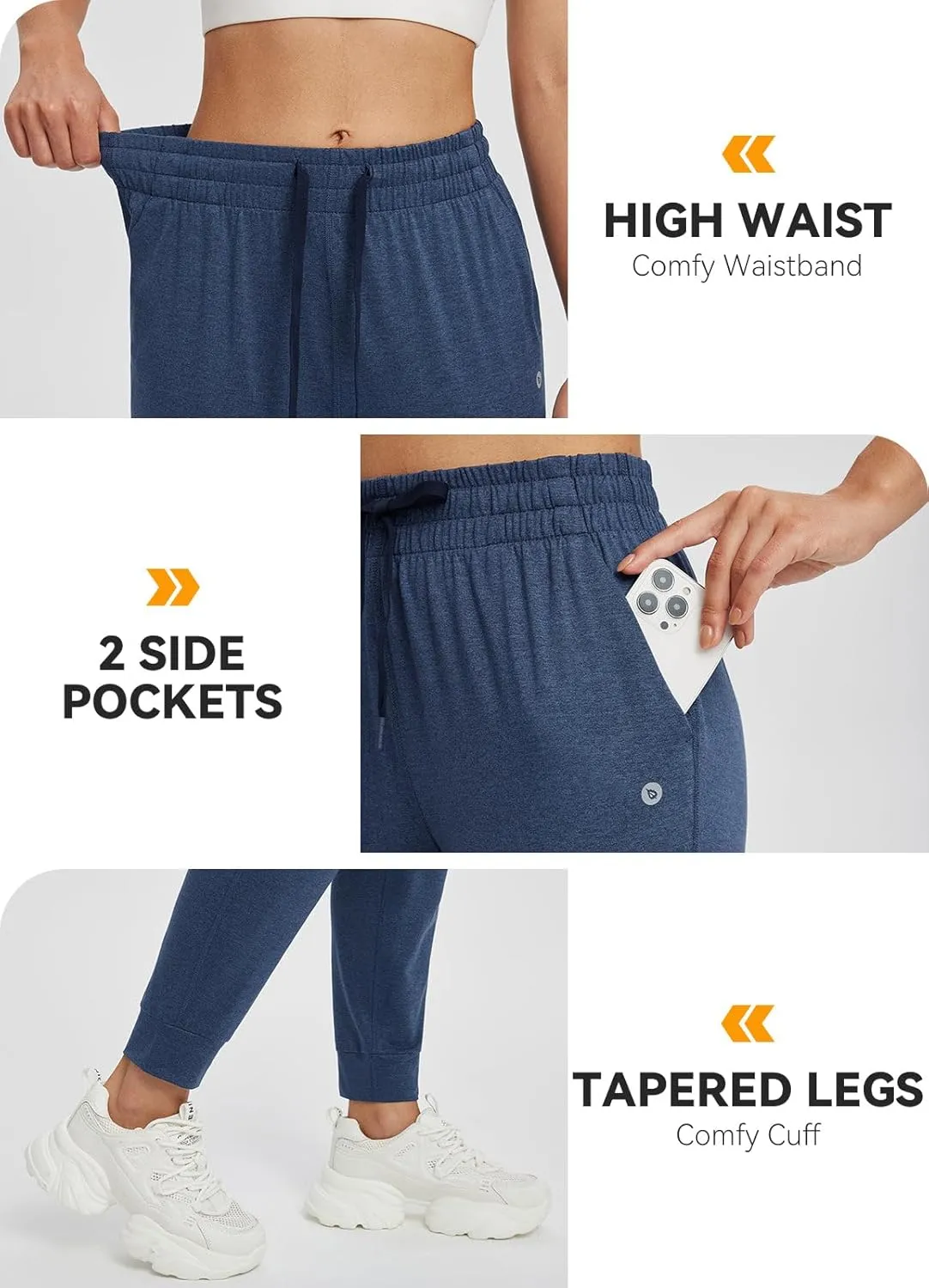 baleaf Women's Joggers Pants Ultra Soft Comfy Sweat Pants Running Athletic Lounge Relaxed Fit Tapered Leg with Pockets