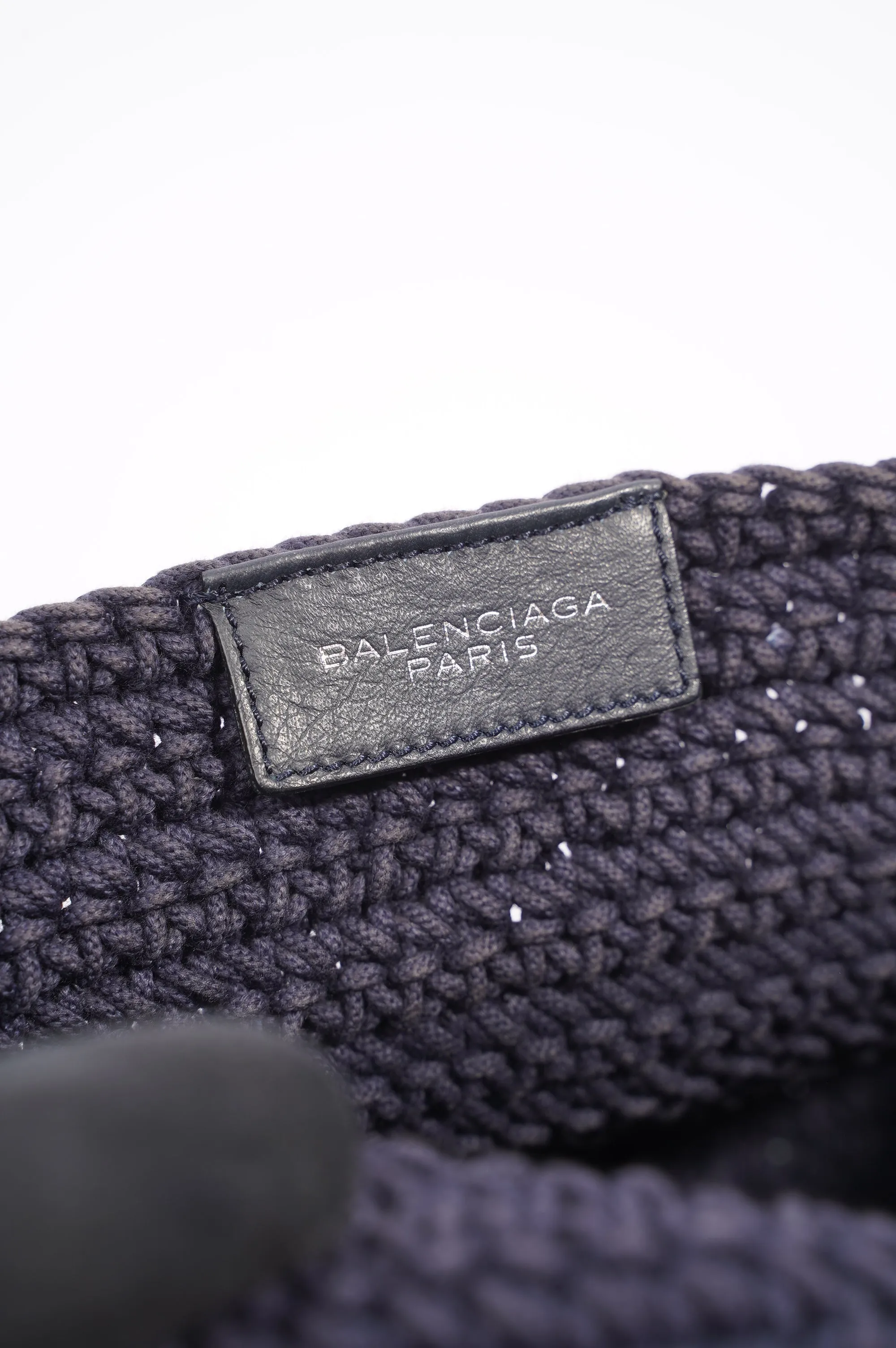 Balenciaga Womens Anchor Woven Bag Navy