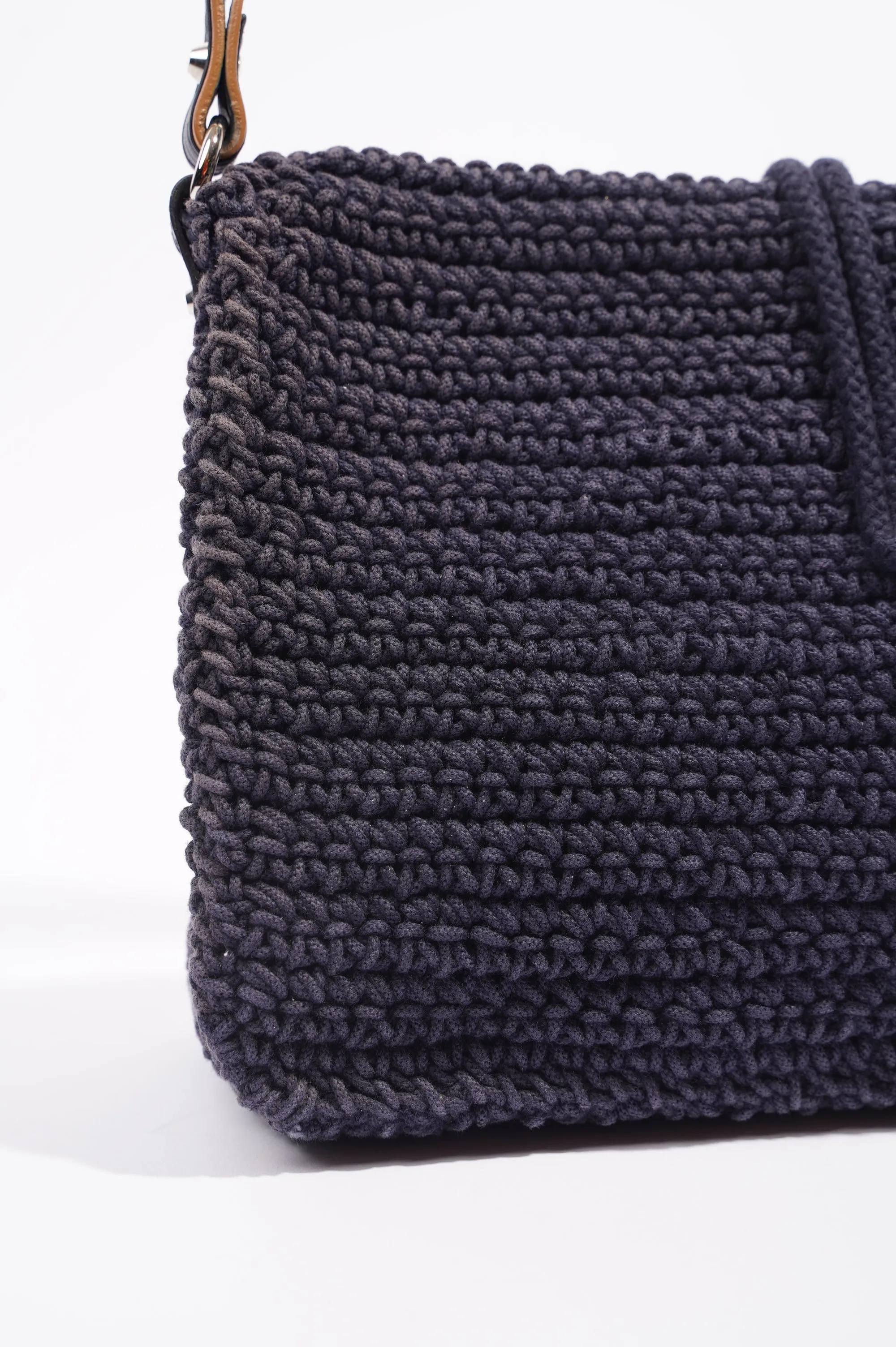 Balenciaga Womens Anchor Woven Bag Navy