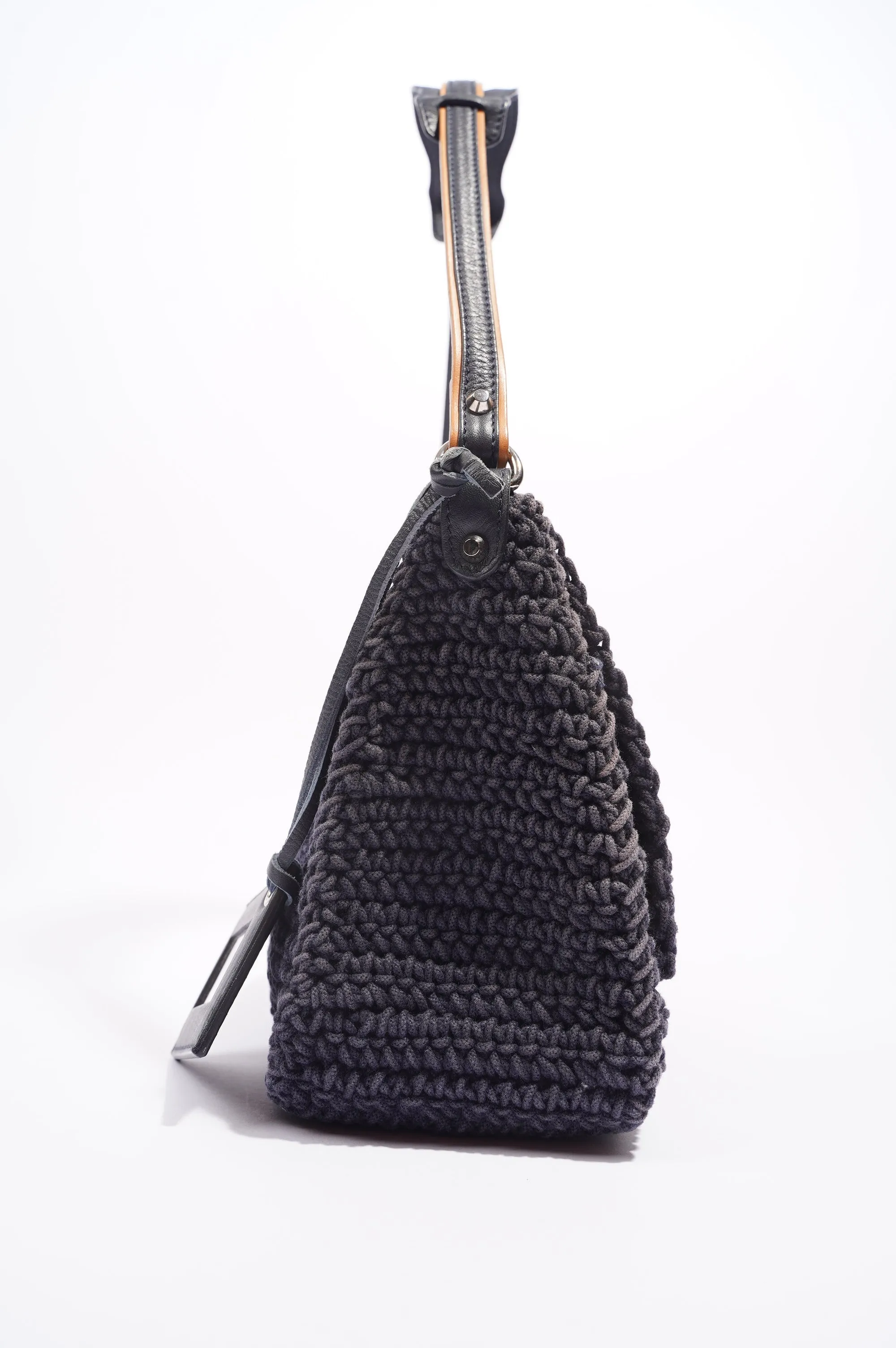 Balenciaga Womens Anchor Woven Bag Navy