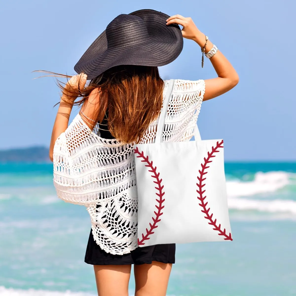 Baseball & Softball Gifts: Reusable Tote & Beach Bags for Coach & Birthday
