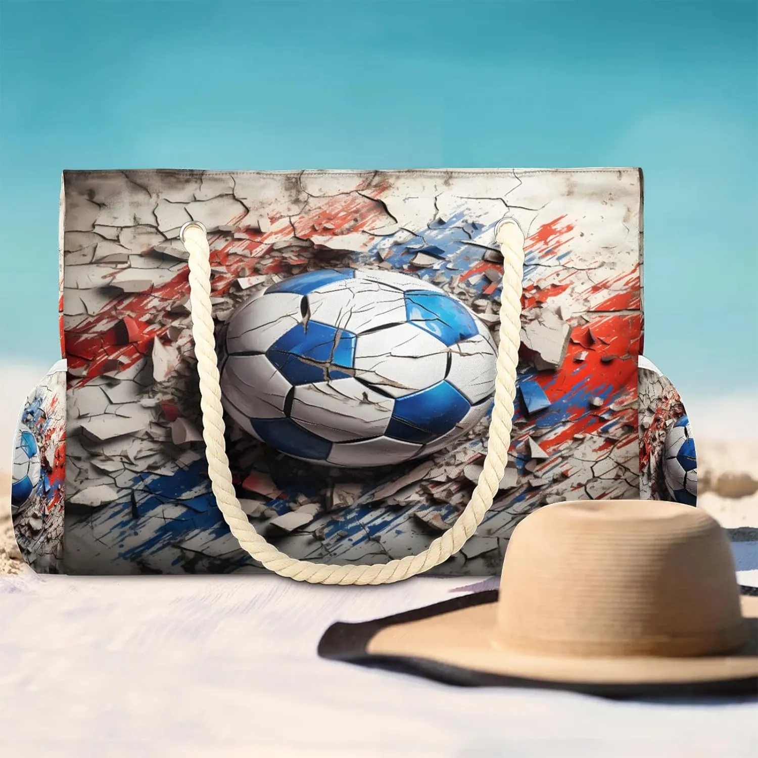 Beach Bags for Women and Men Extra Large Waterproof Sandproof Zipper Travel Tote Bag