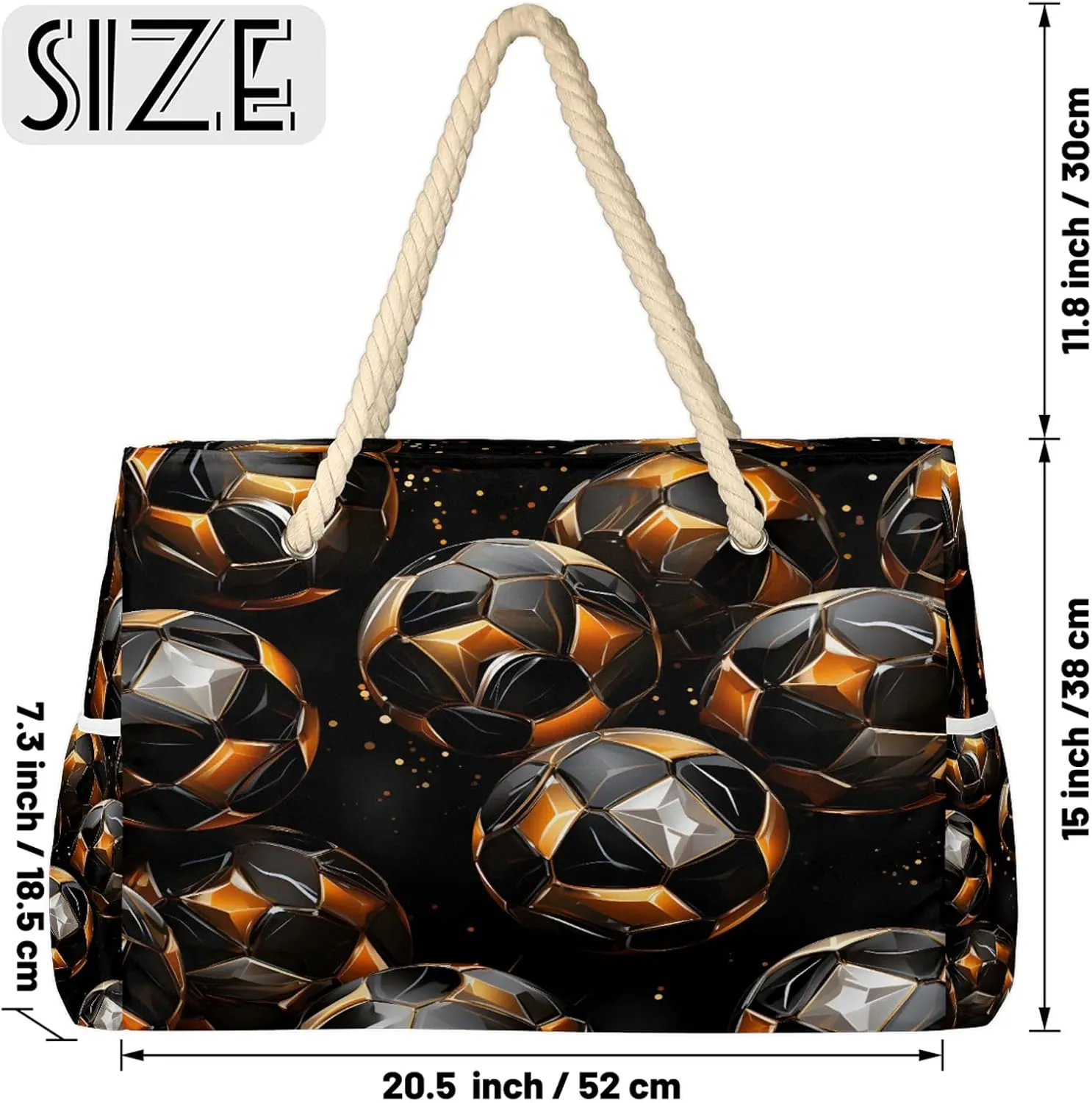 Beach Bags for Women and Men Extra Large Waterproof Sandproof Zipper Travel Tote Bag