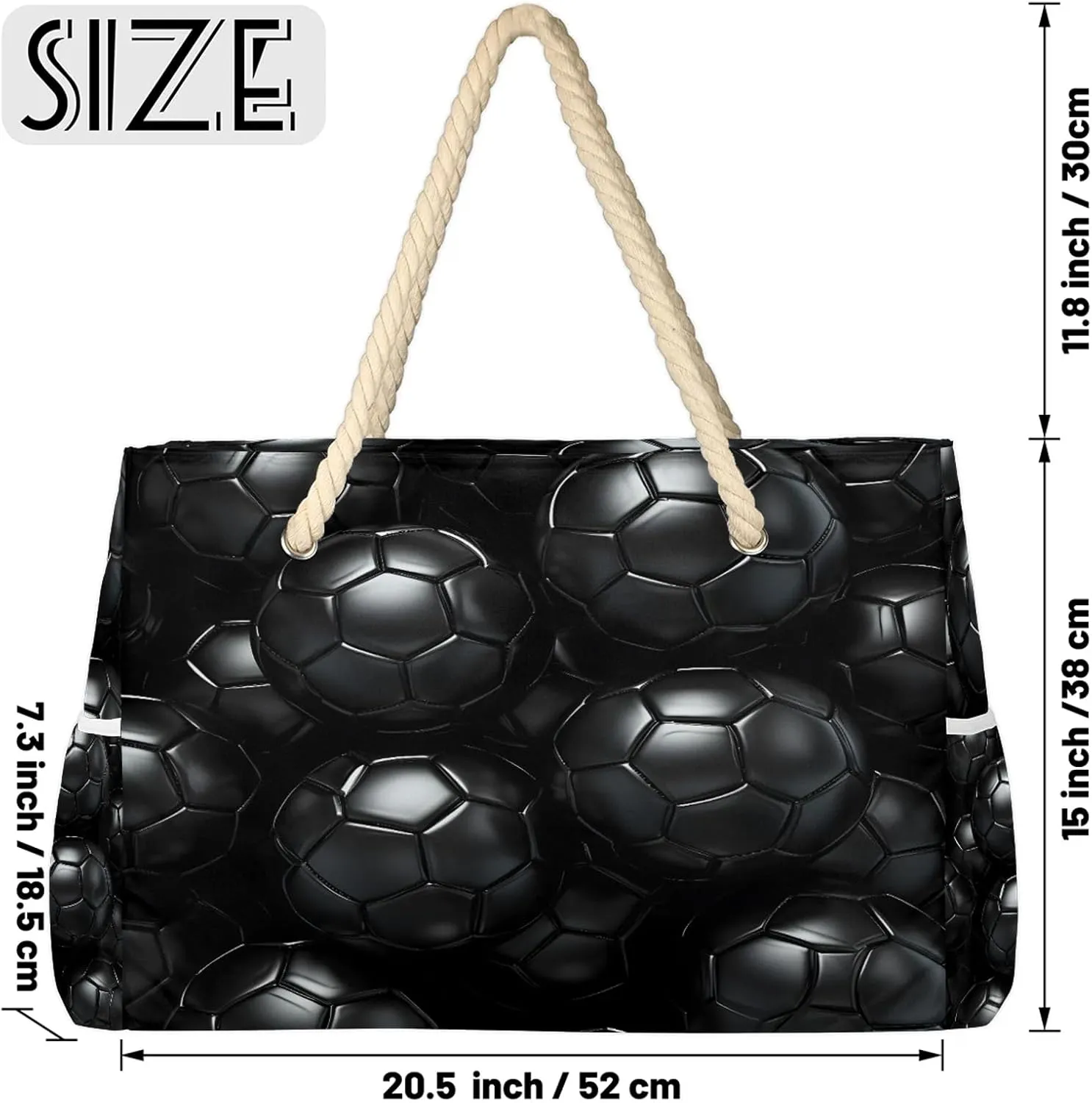 Beach Bags for Women and Men Extra Large Waterproof Sandproof Zipper Travel Tote Bag