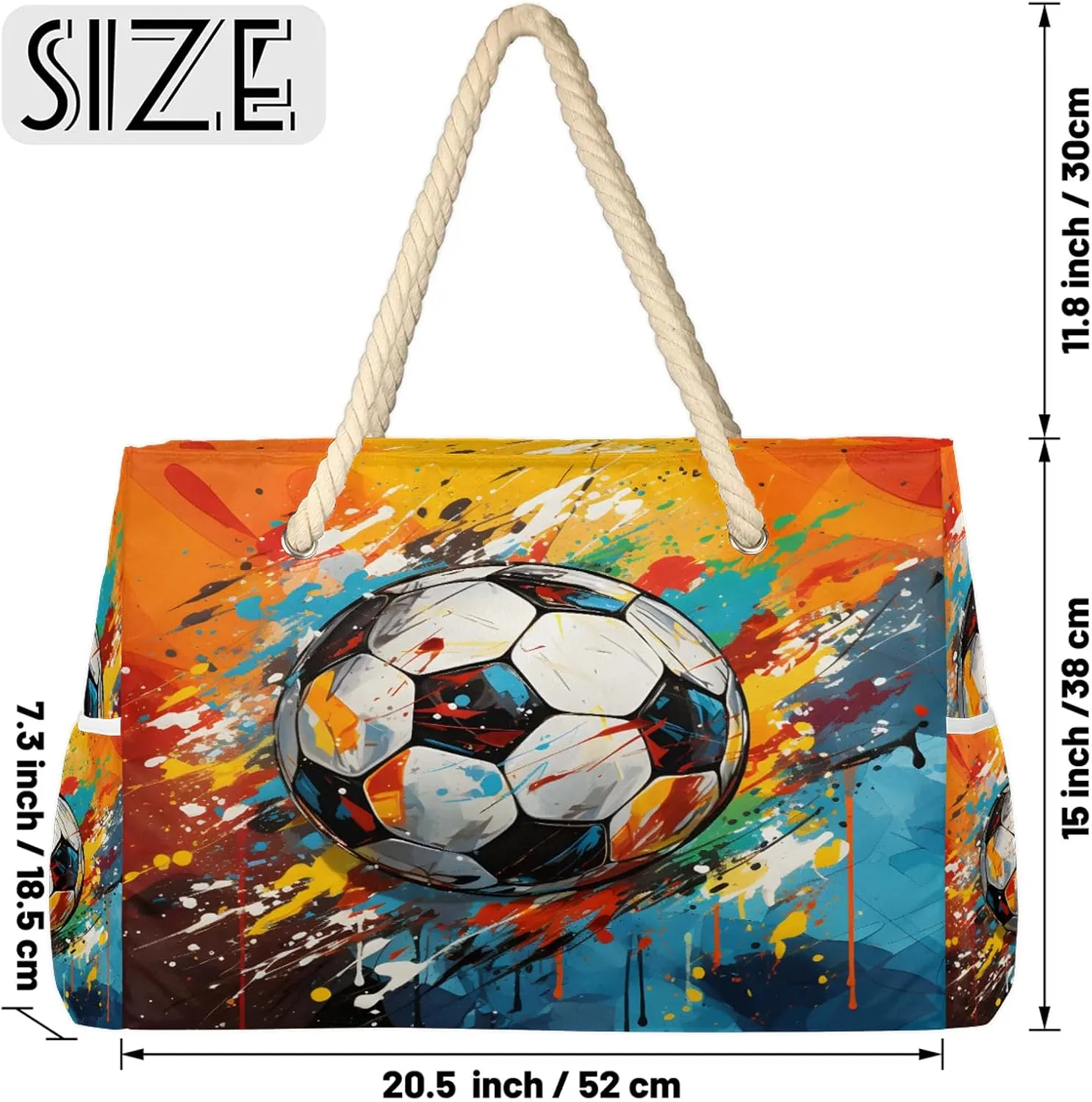 Beach Bags for Women and Men Extra Large Waterproof Sandproof Zipper Travel Tote Bag
