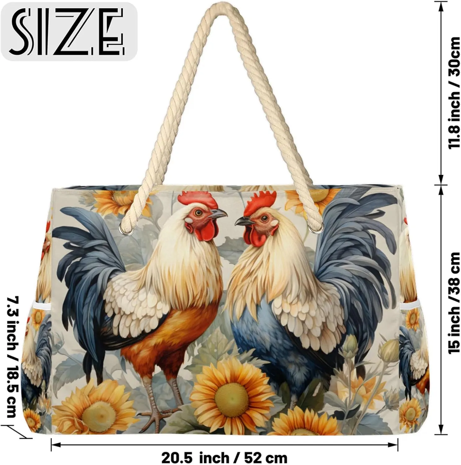 Beach Bags for Women Large Beach Tote Bag with Zipper Waterproof Sandproof Swim Pool Bag
