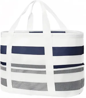 Beach Bags for Women - Large Tote Bags Waterproof Sandproof, Mesh Bag for Vacation Beach Tote Bag Pool Tote