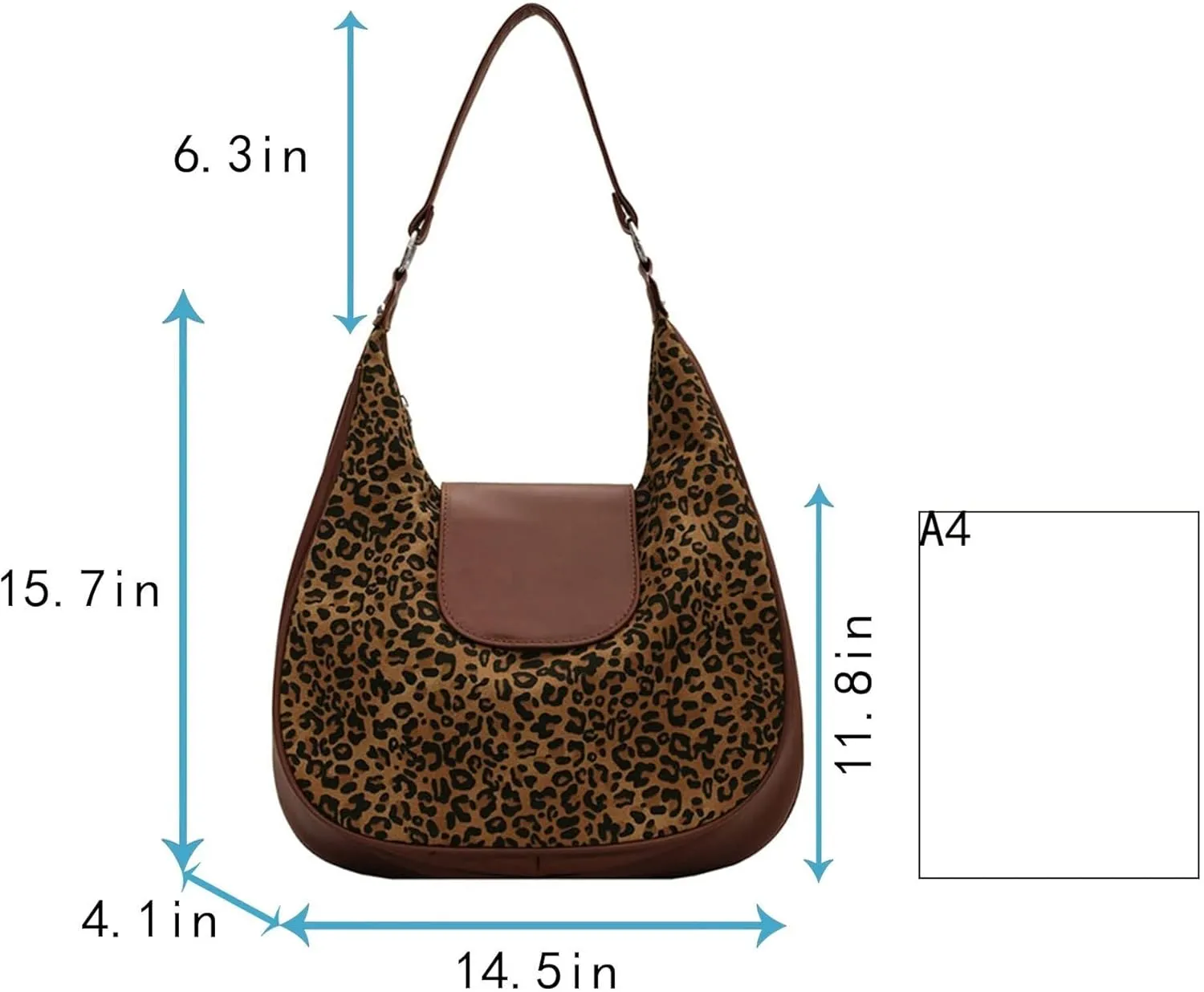 Big Capacity Shoulder Vintage Faux Leather Handbag Satchel Soft Leather Tote