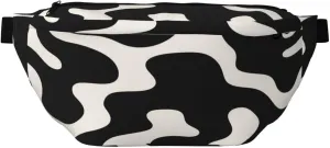 Black And White Pattern Of Organic Shapes Fanny Pack For Women Man, Waist Belt Bag Crossbody For Sports Travel Hiking Running Jogging