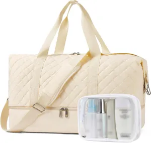 BOSTANTEN Weekender Bags for Women Travel Duffle Waterproof Gym Bag with Shoe Compartment