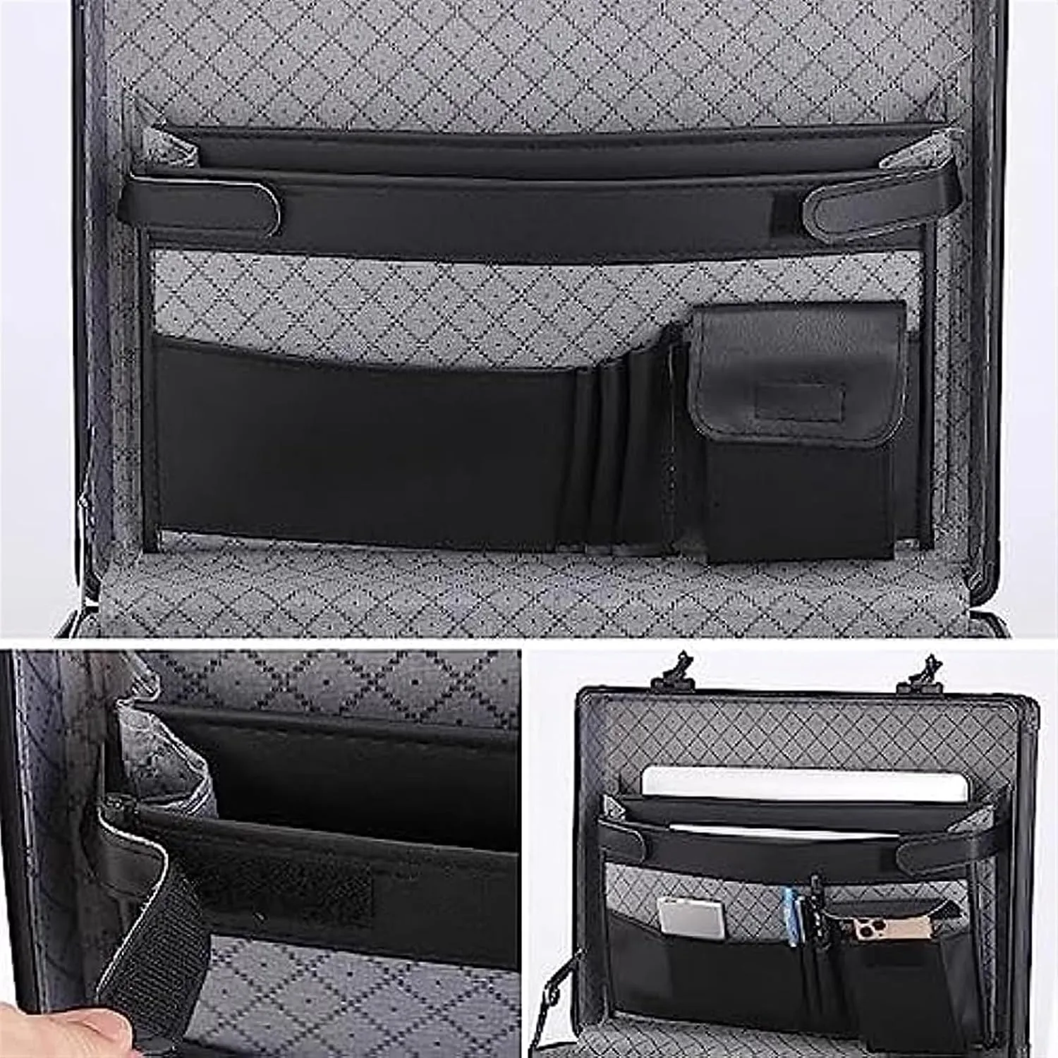 Business Suitcase, Portable Cipher Case Aluminum Briefcase Business Negotiation Briefcase Data Safe File File Storage Aluminum Case, 45*11*33cm