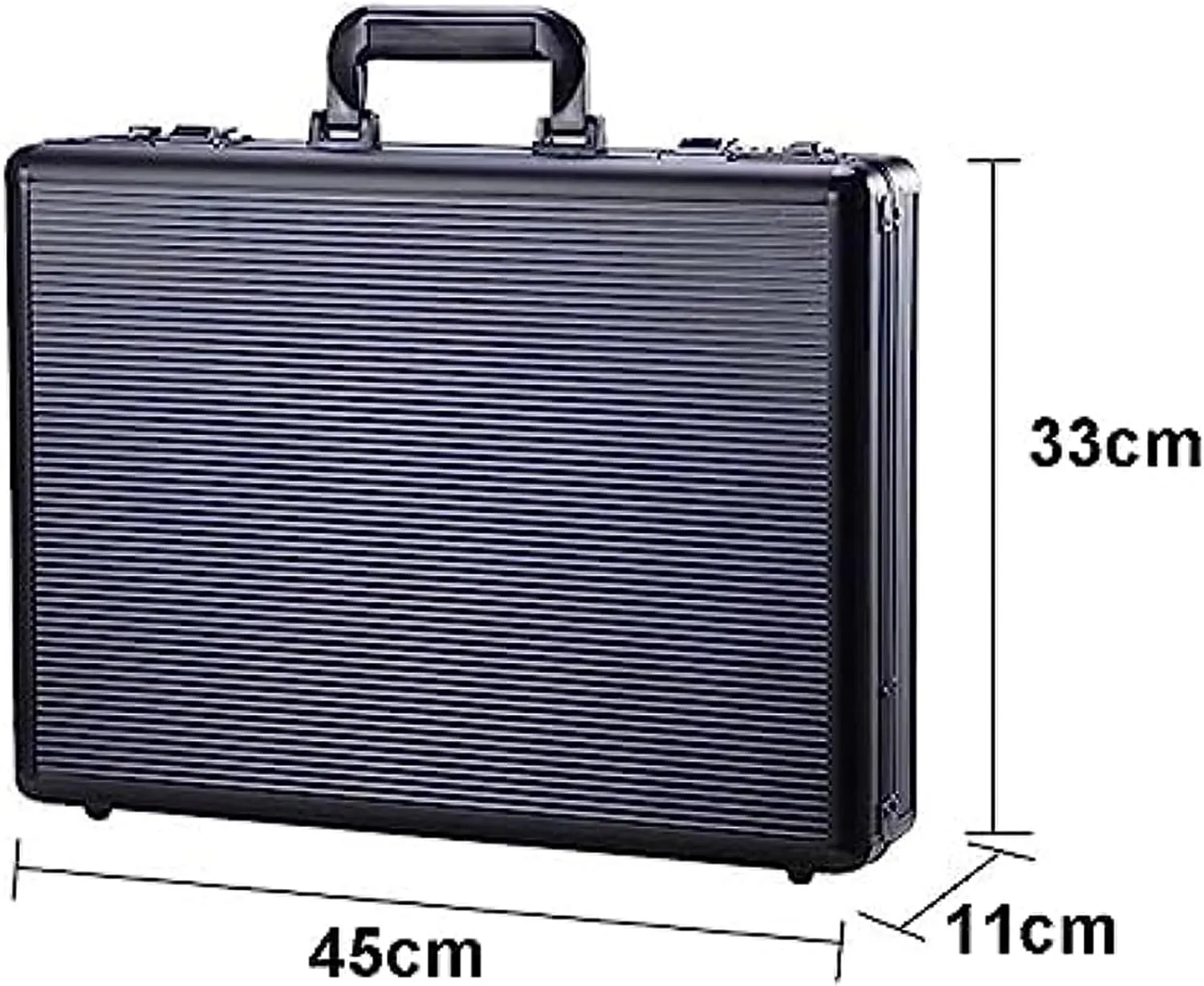Business Suitcase, Portable Cipher Case Aluminum Briefcase Business Negotiation Briefcase Data Safe File File Storage Aluminum Case, 45*11*33cm