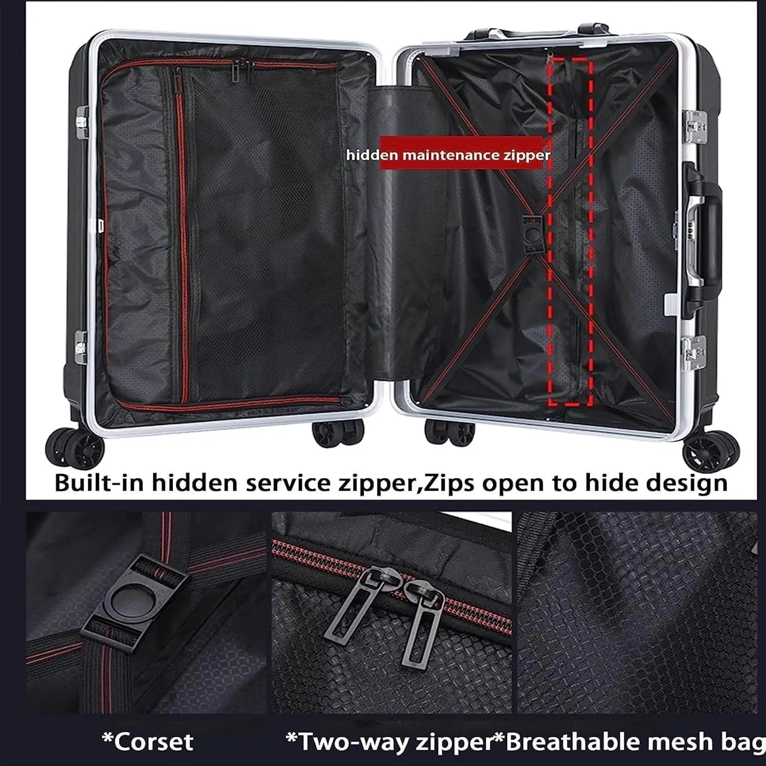 Carry On Luggages Suitcase USB Charging Port Suitcases TSA Combination Lock with Universal Wheels Luggage Safe Luggage Suitcases (A-20 in