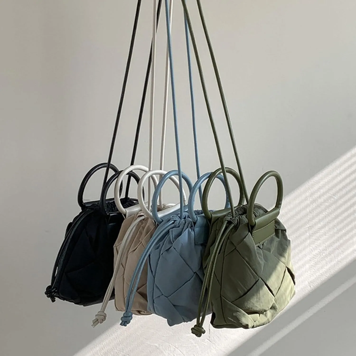 Casual Quilted Crossbody Bags for Women Padding Handbags for Women Soft Bags Fashion Satchel Shoulder Bag