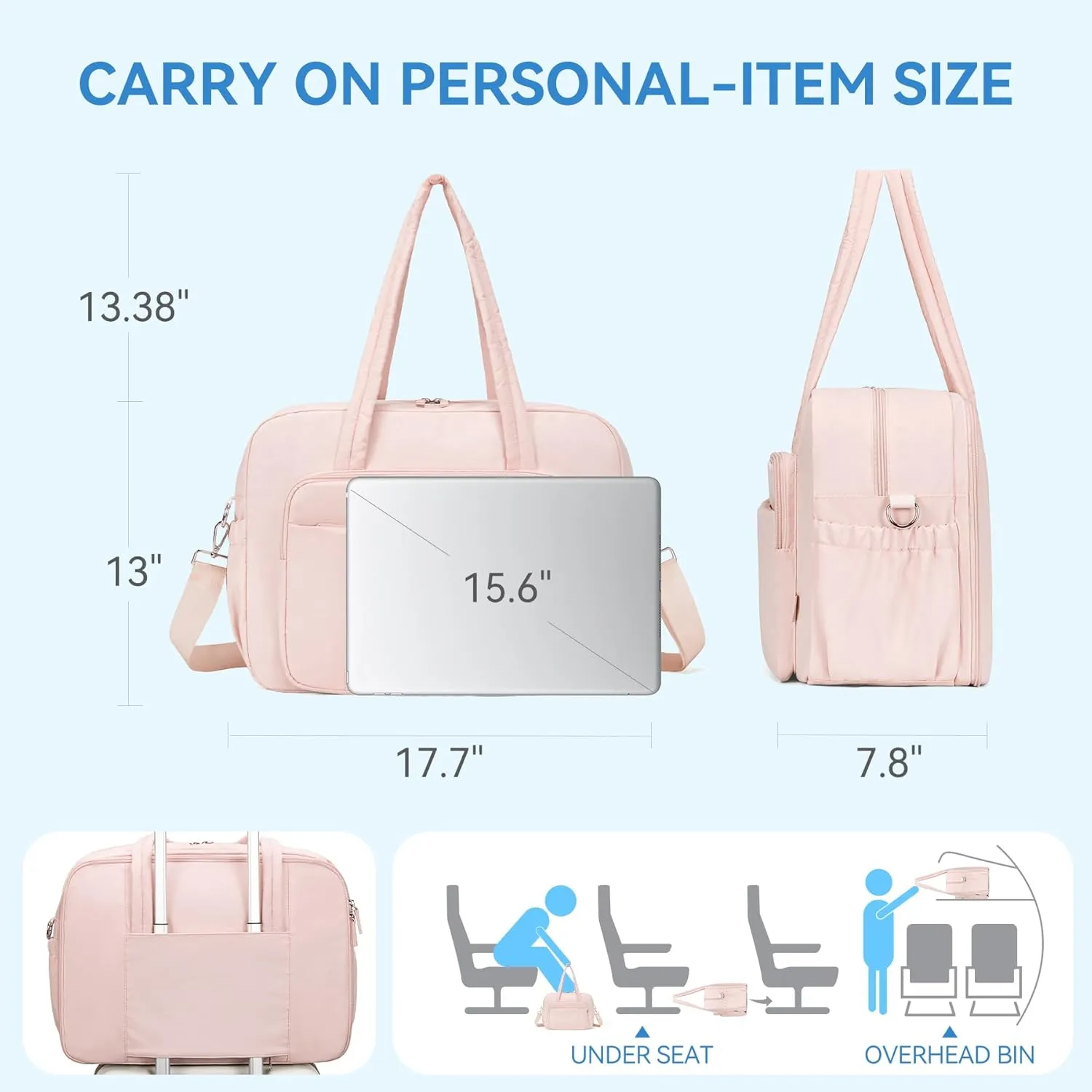 CLUCI Gym Bag for Women, Travel Duffle Bag Carry on Weekender Bags Puffer Tote Bag