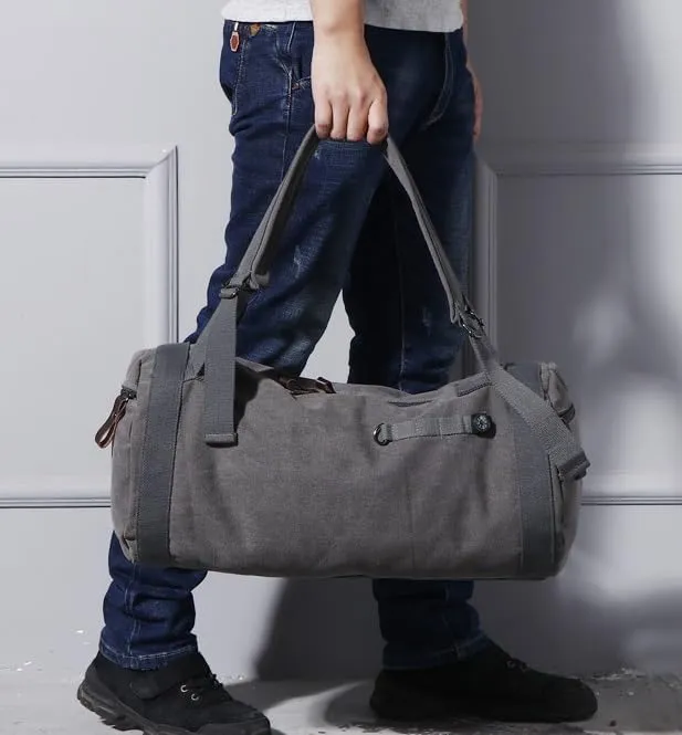 Convertible Suit Travel Bag 19in Duffle Bag For Men Canvas Travel Duffel Bags Women Overnight Weekender Bag Traveling hanging garment duffel bag (Color : B, Size : 50 * 27 * 25cm)
