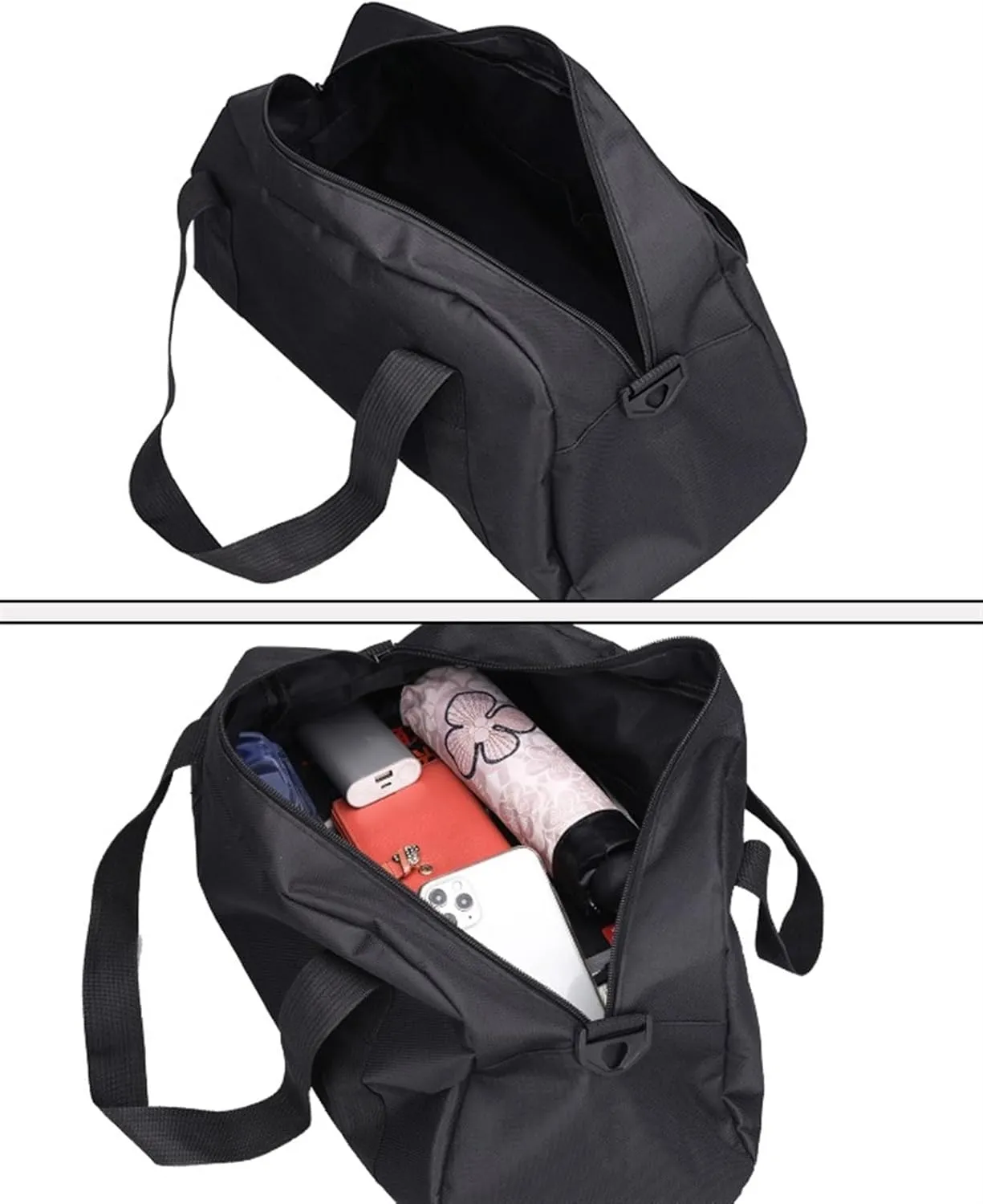 Convertible Suit Travel Bag 19in Weekender Bags Overnight Travel Duffel Bags With Wet Pocket, Carry On Gym Tote Bag hanging garment duffel bag, 50*20*25cm, Black