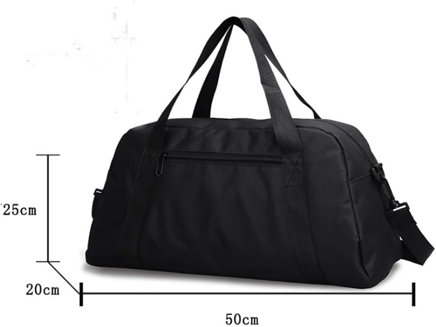 Convertible Suit Travel Bag 19in Weekender Bags Overnight Travel Duffel Bags With Wet Pocket, Carry On Gym Tote Bag hanging garment duffel bag, 50*20*25cm, Black