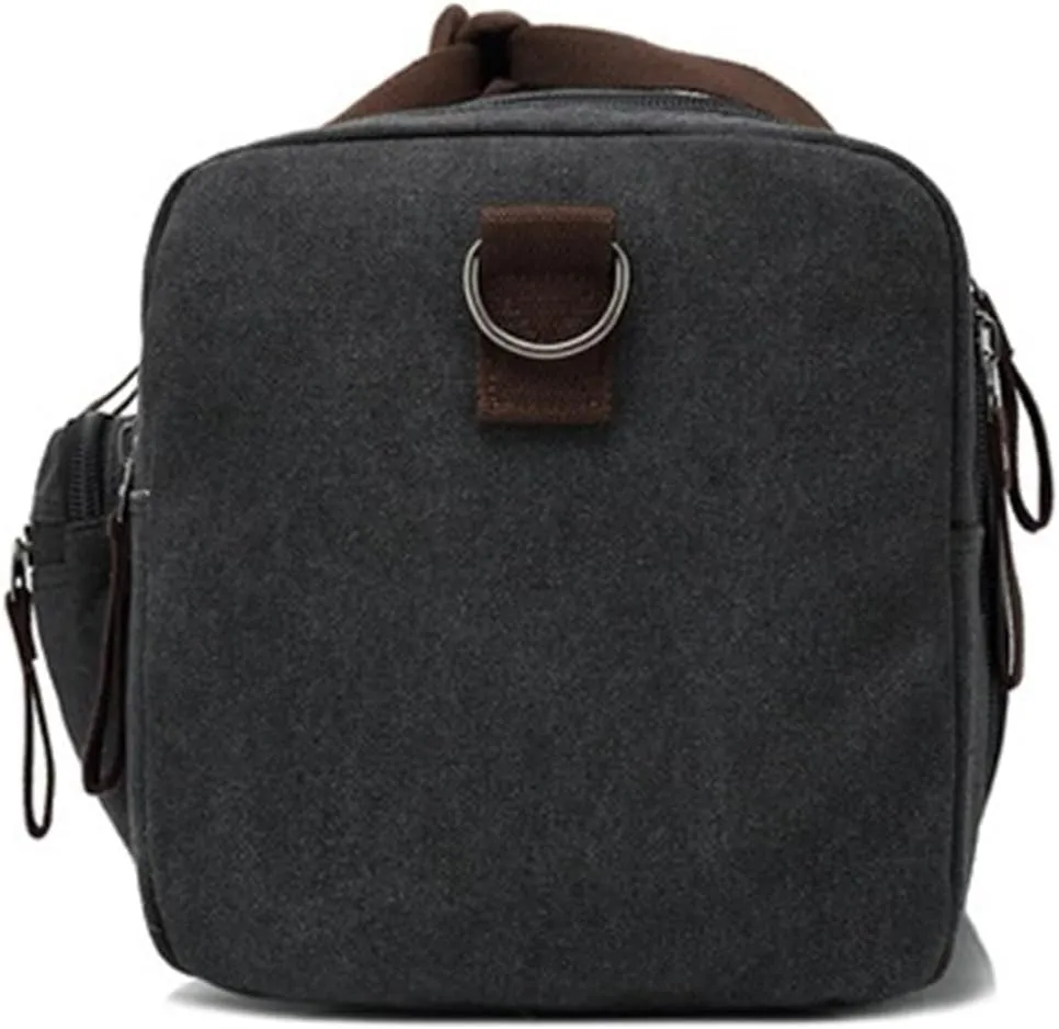 Convertible Suit Travel Bag Canvas Duffle Bag,20in Luggage Travel Bag Weekender Overnight Bag,Gym Carry On Duffel Bags hanging garment duffel bag (Color : A, Size : 53 * 25 * 30 cm)