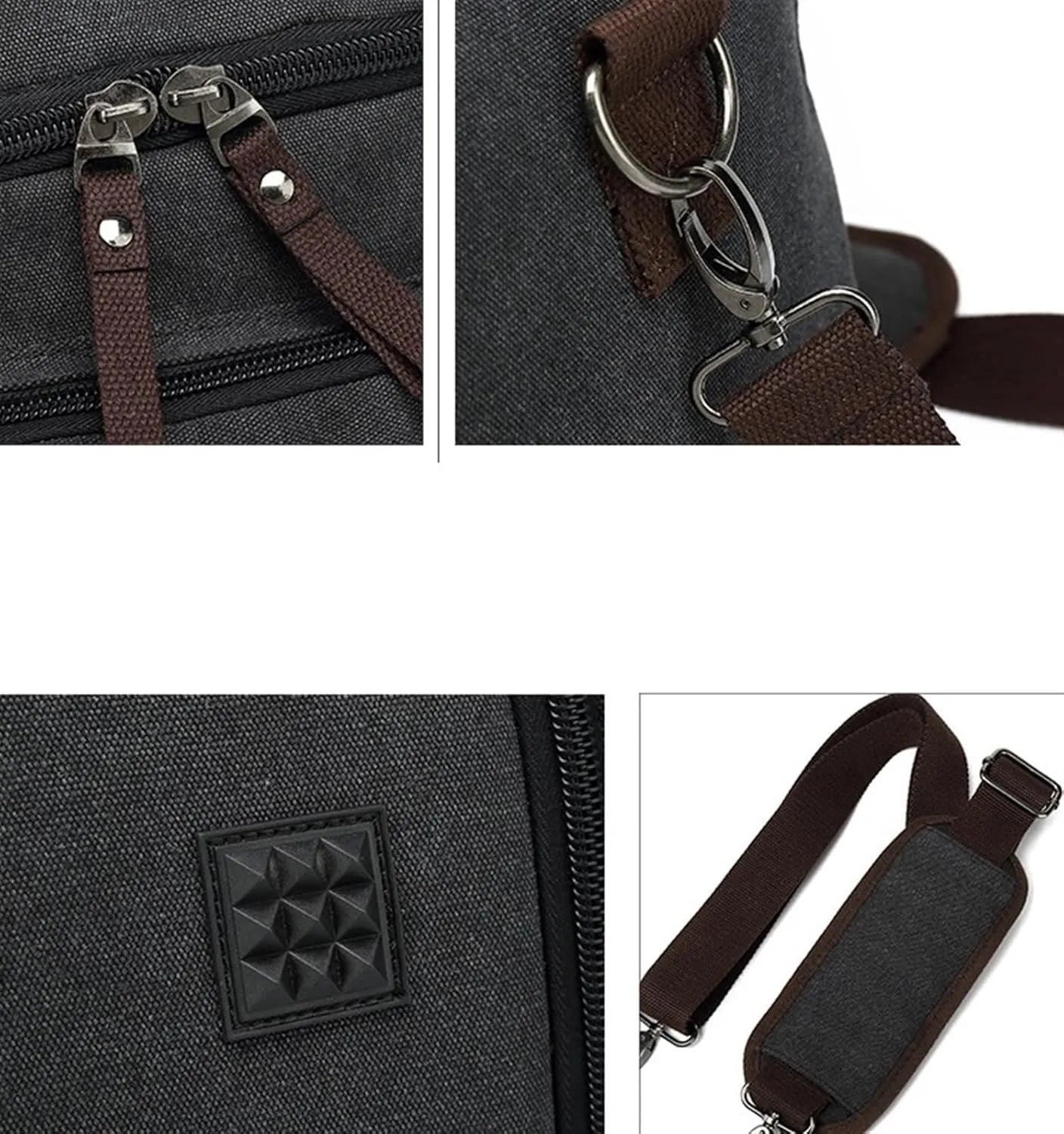 Convertible Suit Travel Bag Canvas Duffle Bag,20in Luggage Travel Bag Weekender Overnight Bag,Gym Carry On Duffel Bags hanging garment duffel bag (Color : A, Size : 53 * 25 * 30 cm)