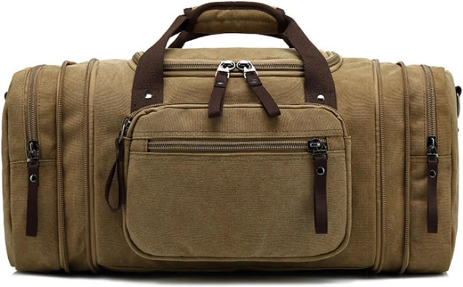 Convertible Suit Travel Bag Canvas Duffle Bag,20in Luggage Travel Bag Weekender Overnight Bag,Gym Carry On Duffel Bags hanging garment duffel bag (Color : A, Size : 53 * 25 * 30 cm)
