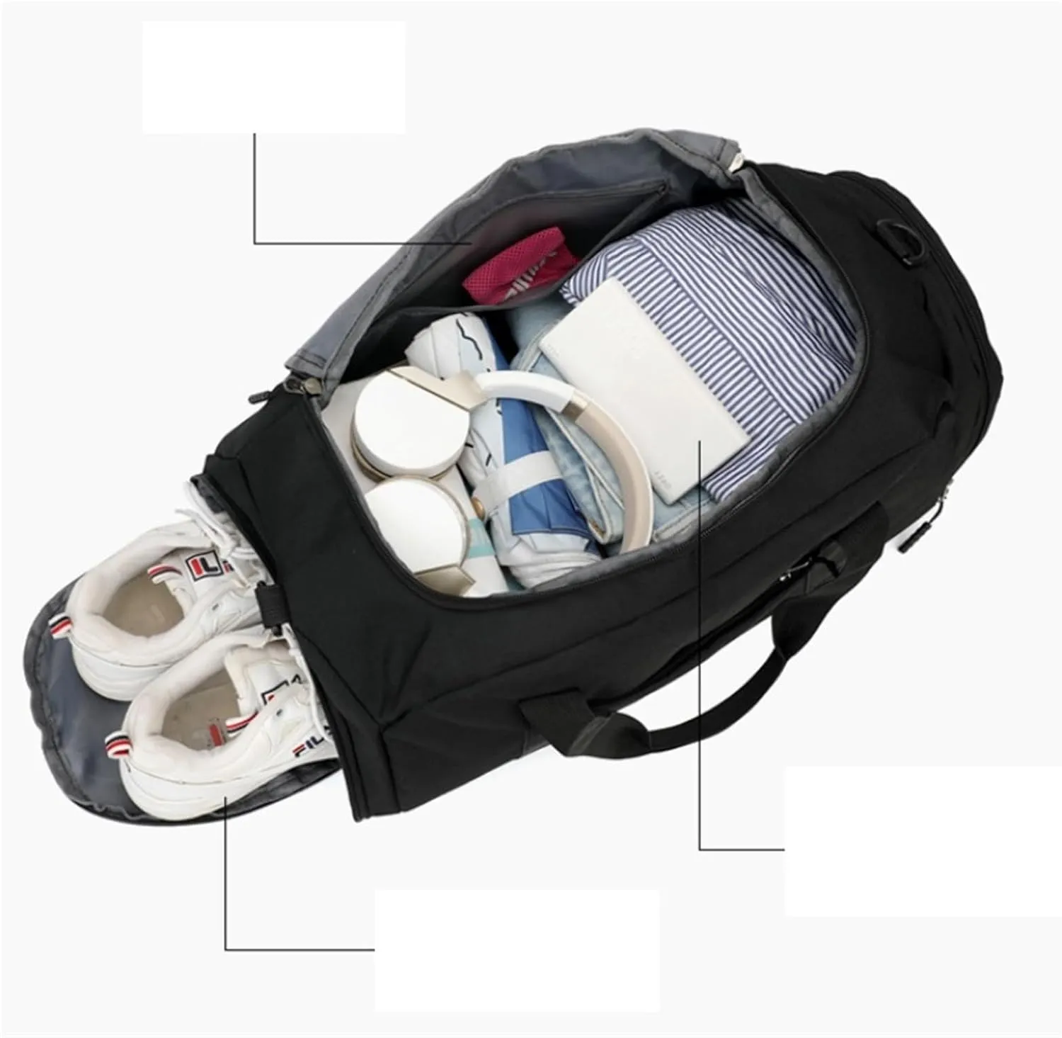 Convertible Suit Travel Bag Gym Bag For Women,Carry On Weekender Overnight Bag,Travel Duffel Bags With Trolley Sleeve hanging garment duffel bag (Color : F, Size : 49 * 28 * 29cm)