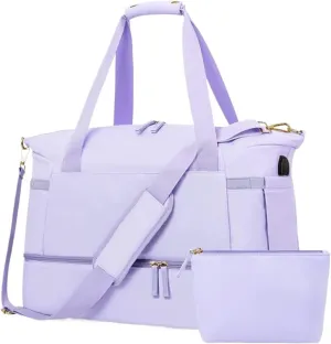 Convertible Suit Travel Bag Weekender Bags For Women,Travel Duffel Bags With Shoe Compartment And Toiletry Bag hanging garment duffel bag (Color : F, Size : 18.5in)