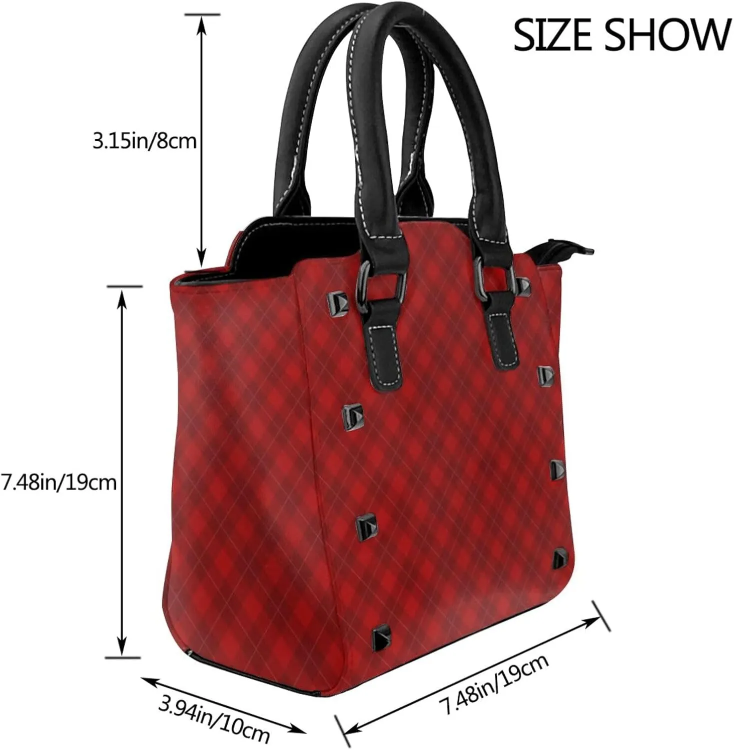 Crossbody Tote Bags for Women Faux Leather Rivet Bag Rivet Shoulder Bag Work Bag