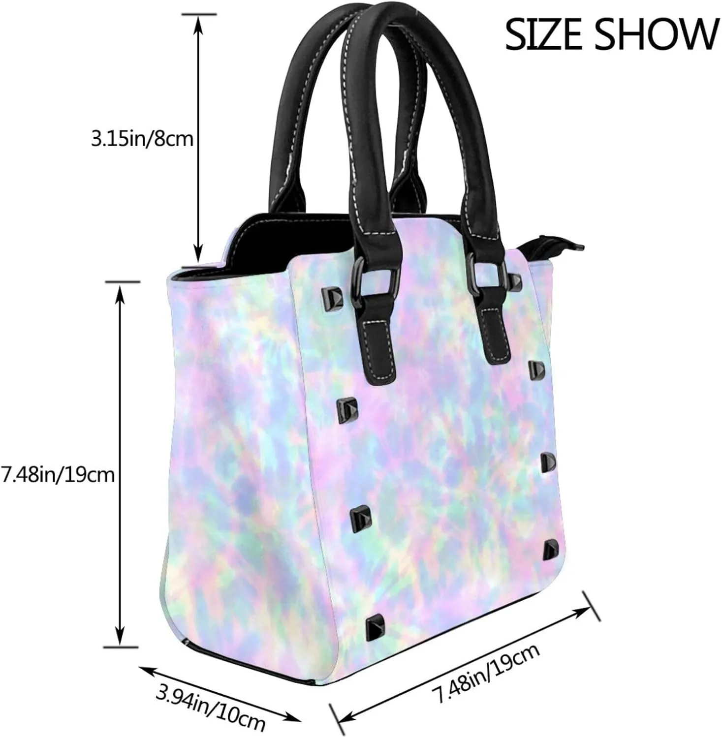 Crossbody Tote Bags for Women Faux Leather Rivet Bag Shoulder Bag Work