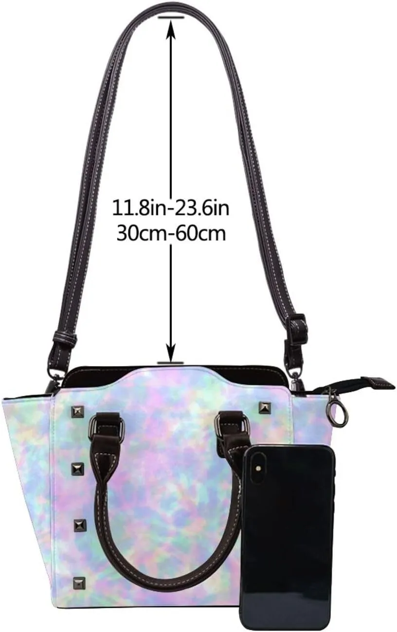 Crossbody Tote Bags for Women Faux Leather Rivet Bag Shoulder Bag Work
