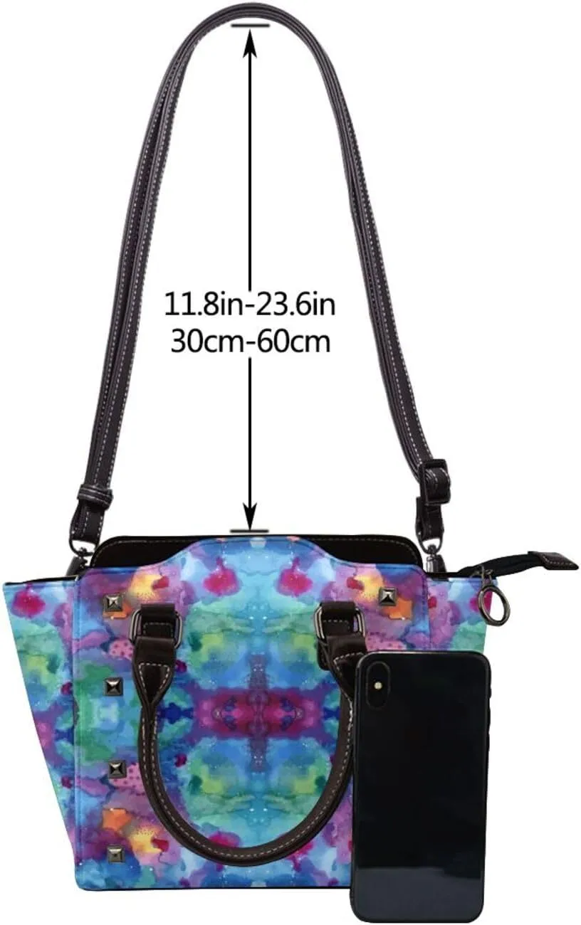 Crossbody Tote Bags for Women Faux Leather Rivet Bag Shoulder Bag Work