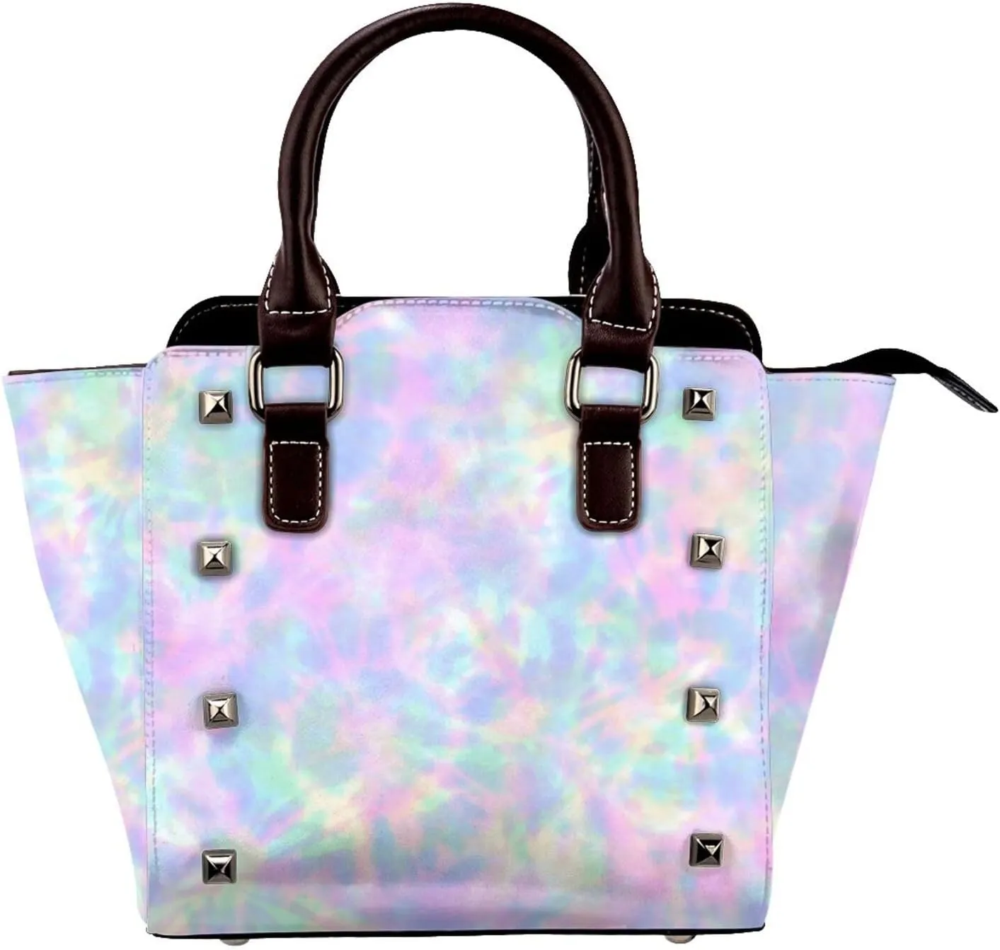 Crossbody Tote Bags for Women Faux Leather Rivet Bag Shoulder Bag Work