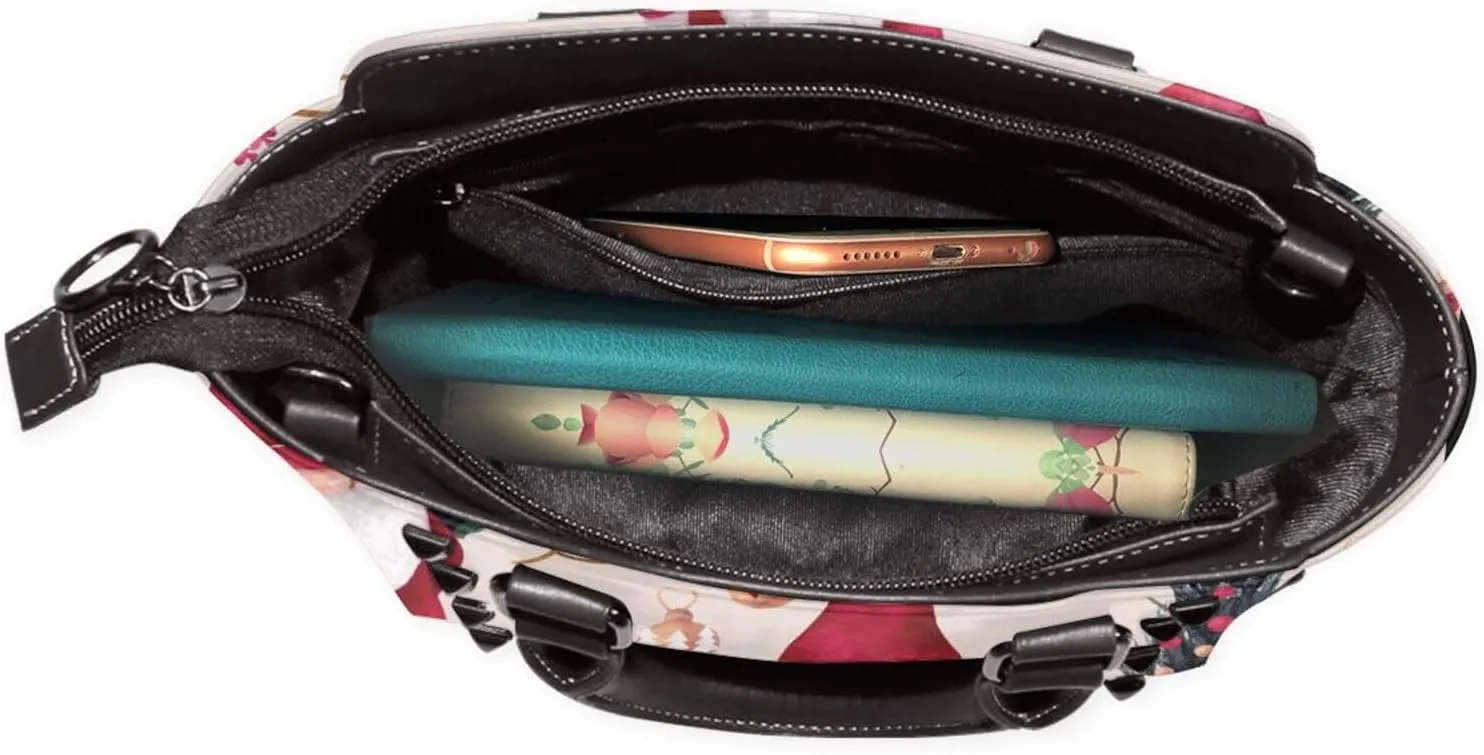 Crossbody Tote Bags for Women Faux Leather Rivet Bag Shoulder Bag Work